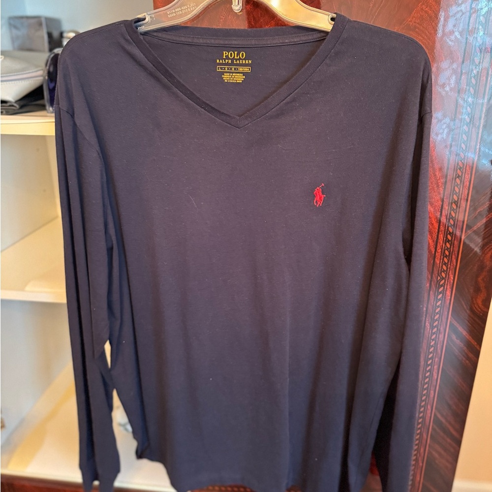 Polo by Ralph Lauren Men's Dark Blue Long Sleeve Shirt